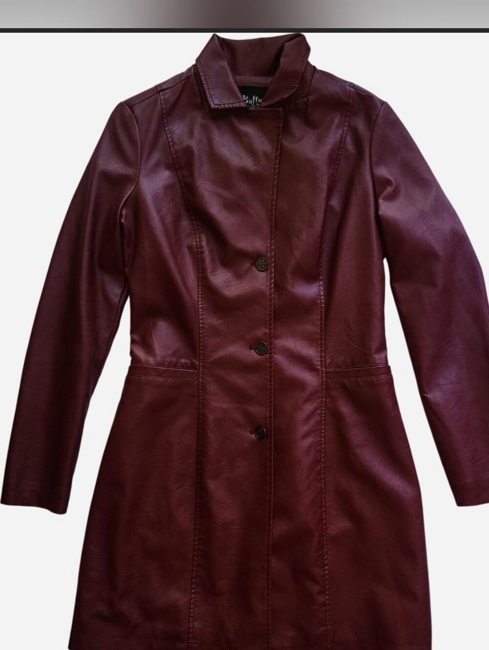 Women's Buffy the Vampire Burgundy Small Burgundy Coat